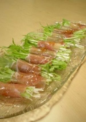 水菜と生ハムの巻き巻きサラダ-レシピのメイン写真