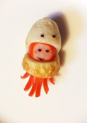 簡単 キャラ弁 おかず ちくわ星人②-レシピのメイン写真