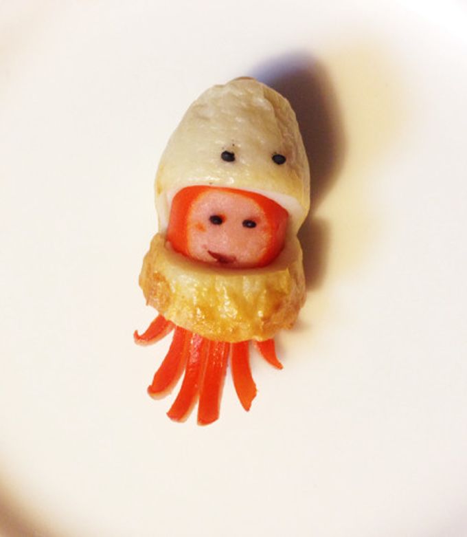 簡単 キャラ弁 おかず ちくわ星人② by きょゆず♡ 【クックパッド