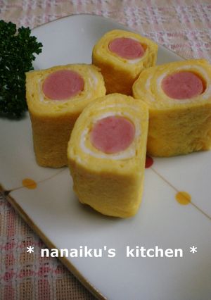 お弁当に♡卵で巻き巻きソーセージ-レシピのメイン写真