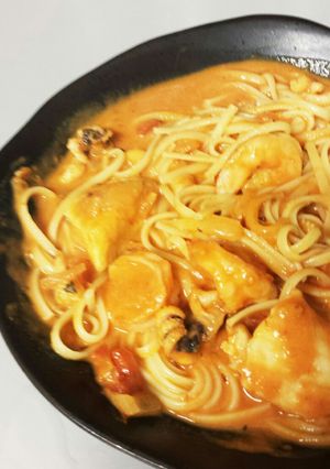 白身魚シーフードmixトマトパスタ-レシピのメイン写真
