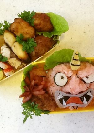妖怪ウォッチ☆赤鬼のキャラ弁(≧∇≦)-レシピのメイン写真