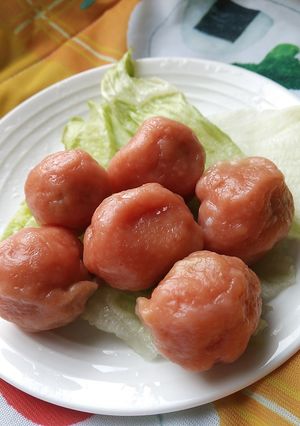 かわいい！まるい！ピンクの餃子！-レシピのメイン写真