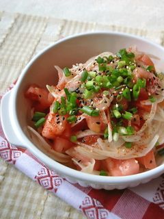 新たまねぎとトマトの中華サラダ-レシピのメイン写真