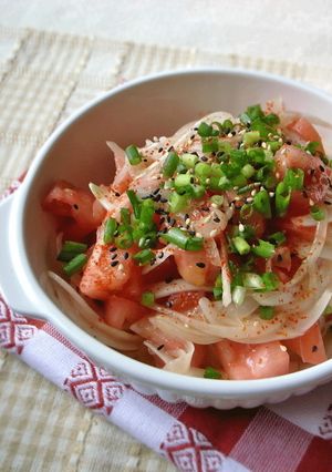 新たまねぎとトマトの中華サラダ-レシピのメイン写真