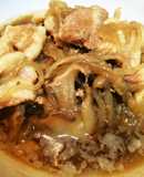 豚ばら焼肉用肉でがっつり豚丼