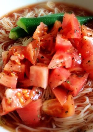 ヘルシー☆イタリアンとまと素麺-レシピのメイン写真