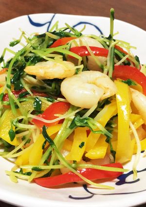 エビと豆苗☆中華風炒め-レシピのメイン写真
