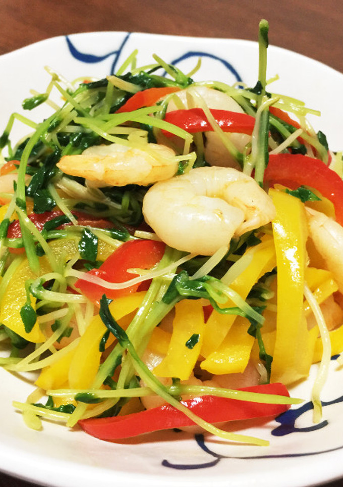 エビと豆苗☆中華風炒め-レシピのメイン写真