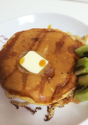 ふわんふわんパンケーキ♡重曹ヨーグルトで-レシピのメイン写真