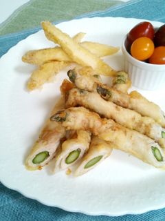 グリーンアスパラの肉巻き天麩羅-レシピのメイン写真