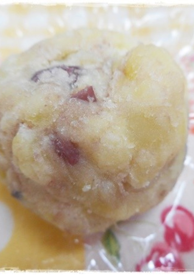 子どものおやつ　さつまいも小豆の茶巾絞り-レシピのメイン写真