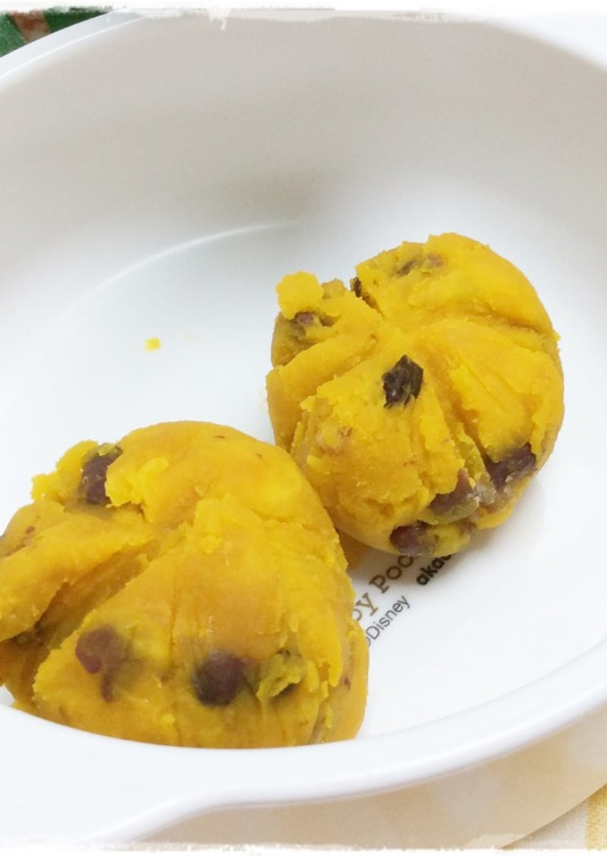 子どものおやつ　かぼちゃと小豆の茶巾絞り-レシピのメイン写真