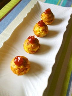 たこ焼き器で☆ひとくちオムレツ-レシピのメイン写真
