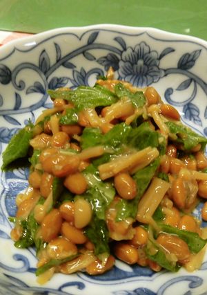 納豆と大葉のなめ茸和え♪-レシピのメイン写真