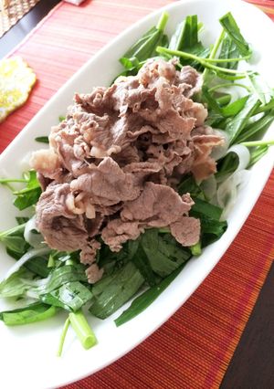空芯菜と新玉ねぎの温しゃぶサラダ-レシピのメイン写真