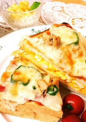 たまごサンドの♪ピザトースト~(^q^)-レシピのメイン写真