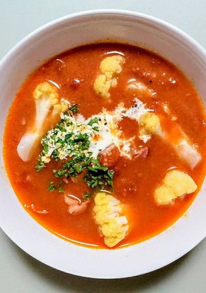 簡単！カリフラワーのミネストローネ-レシピのメイン写真