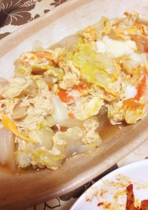 キャベツと玉ねぎの卵とじ-レシピのメイン写真