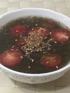 育毛!もずくとトマトの和え物-レシピのメイン写真