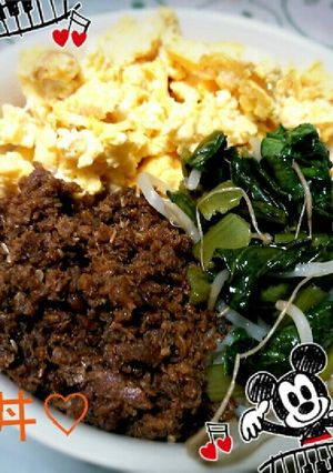 ペロリとたべちゃう、三食丼♡-レシピのメイン写真