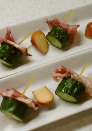 きゅうりとベーコンのピンチョス♪-レシピのメイン写真