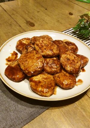 鳥ひき肉のおからヘルシーハンバーグ♡-レシピのメイン写真