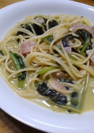 ほうれん草のクリームパスタカレー風味-レシピのメイン写真