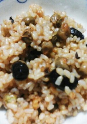 ツタンカーメンと赤空豆の豆ごはん(玄米)-レシピのメイン写真