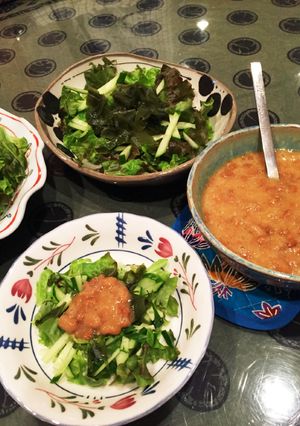 納豆ドレッシングでグリーンサラダ♡-レシピのメイン写真