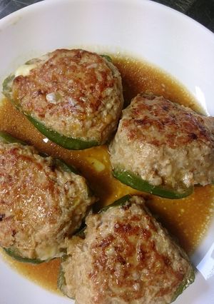 照り焼き風☆ピーマンのチーズ入り肉詰め-レシピのメイン写真