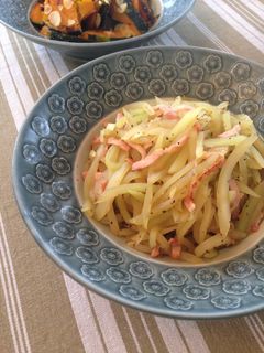 茎レタスとベーコンのきんぴら-レシピのメイン写真