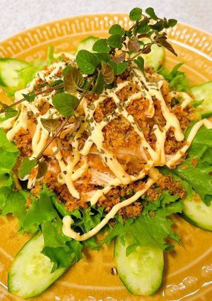 ケンタのチキンフィレバーガー風♪サラダ-レシピのメイン写真