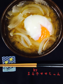 新玉と半熟卵の生姜入トロトロ味噌汁 ❤️-レシピのメイン写真