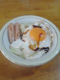 しっかり朝御飯 - 目玉焼き丼-レシピのメイン写真