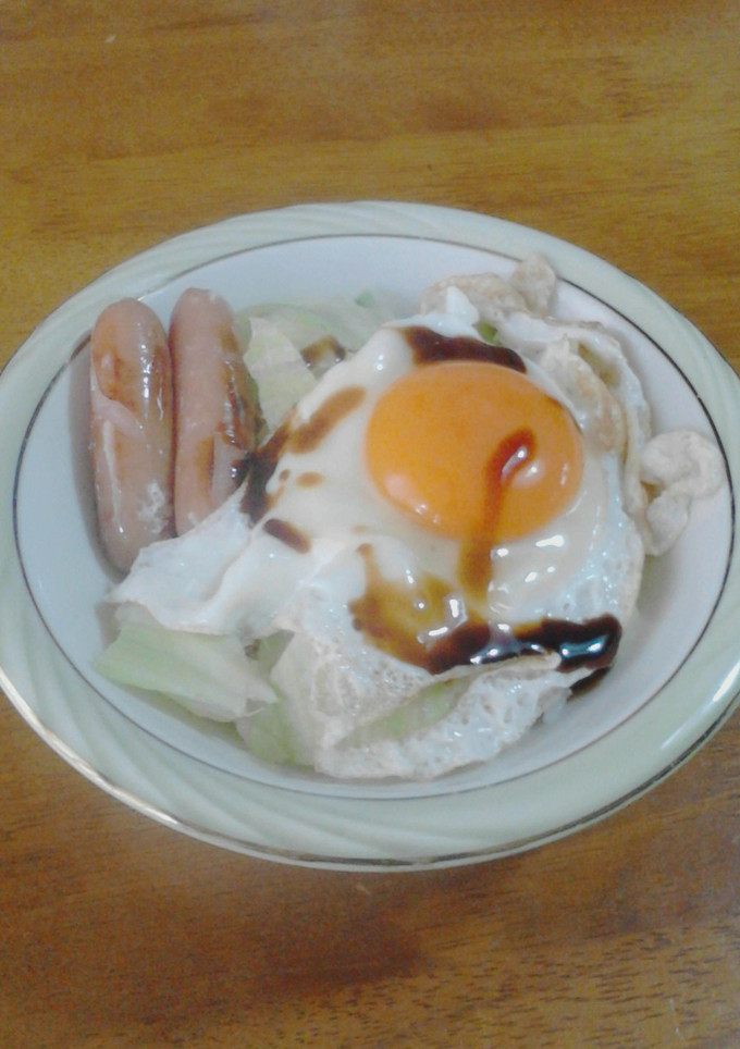 しっかり朝御飯 - 目玉焼き丼-レシピのメイン写真