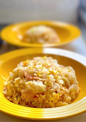 娘も作れる!超簡単!カニカマ炒飯-レシピのメイン写真