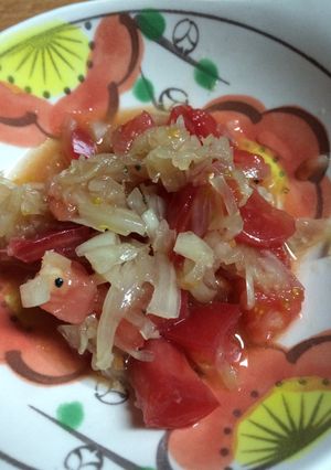 簡単酢たまねぎトマトサラダ-レシピのメイン写真