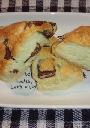 ヨーグルトでチョコチップスコーン-レシピのメイン写真