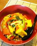ヘルシー！厚揚げ×小松菜の和風カレー丼♪