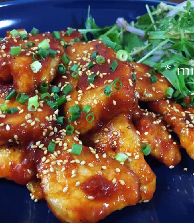 鶏ムネ肉の簡単！旨辛！ヤンニョムチキン by ＊MIKEY＊ 【クックパッド
