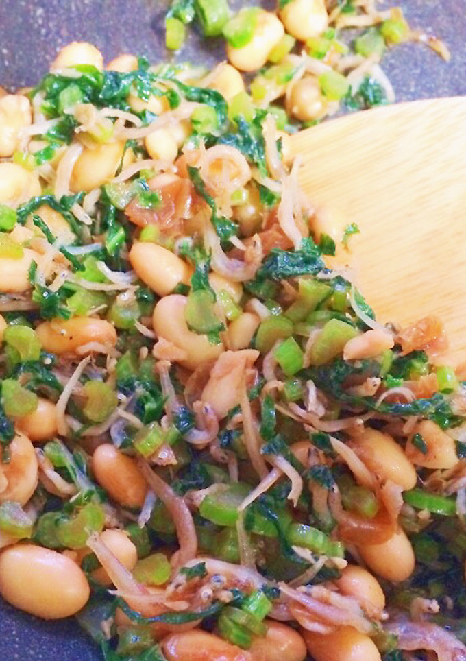 簡単！大豆と大根葉っぱの炒め物-レシピのメイン写真