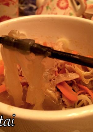生春巻き皮で酢辣湯麺(サンラータンメン)-レシピのメイン写真