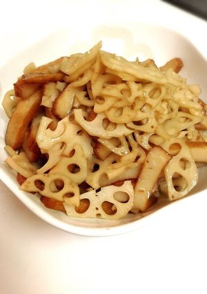 レンコンとさつま揚げの簡単煮-レシピのメイン写真