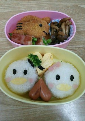 キャラ弁★ドナルド＆デイジー★ツムツム風-レシピのメイン写真