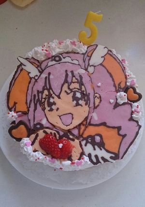 キャラデコケーキ　キュアハッピー-レシピのメイン写真