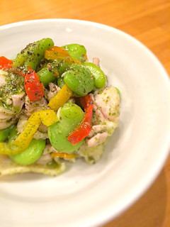 そら豆と鶏肉のジェノベソース和え-レシピのメイン写真