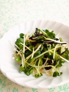 ☺お弁当に♪かいわれと塩昆布の和え物☺-レシピのメイン写真
