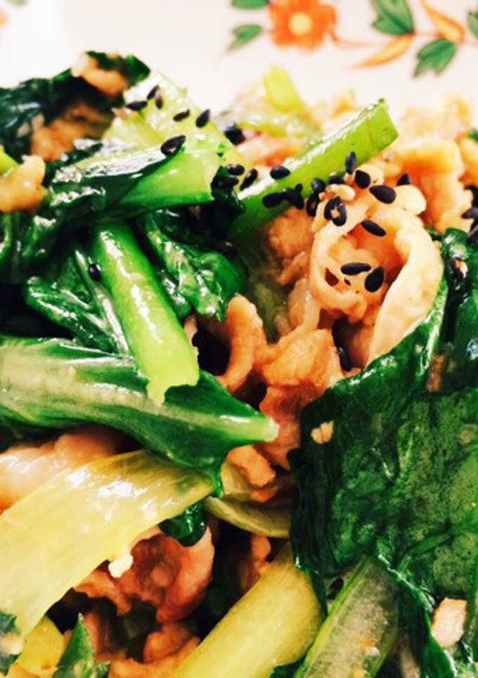 簡単♪小松菜と豚肉の野菜炒め(o^^o)-レシピのメイン写真