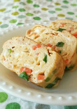 叔母の思い出＊野菜たっぷりたまご焼き♪-レシピのメイン写真